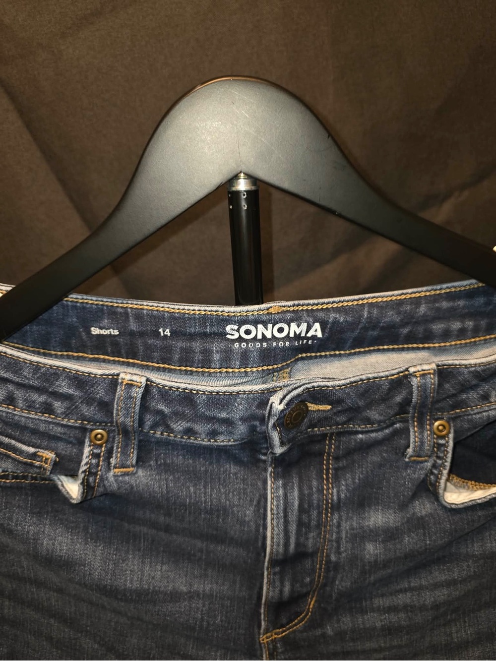 SONOMA Dark Blue Denim Shorts with Contrast Stitching